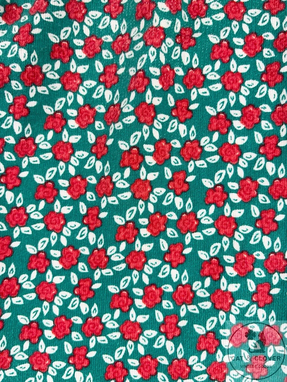 Gymboree 90s Rainbow Tag Rosebuds Floral Girl Red Green Leggings Large